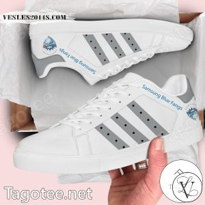 Samsung Blue Fangs Logo Stan Smith Shoes