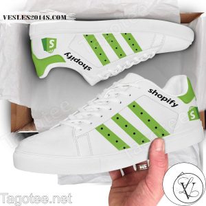 Shopify Logo Print Stan Smith Shoes