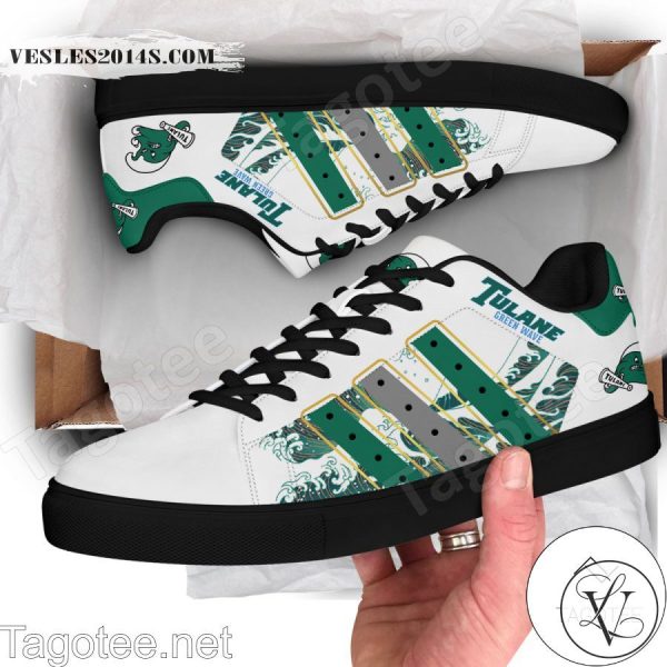 Tulane Green Wave Print Stan Smith Shoes Style