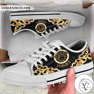 Versace Baroque Black Low Top Shoes