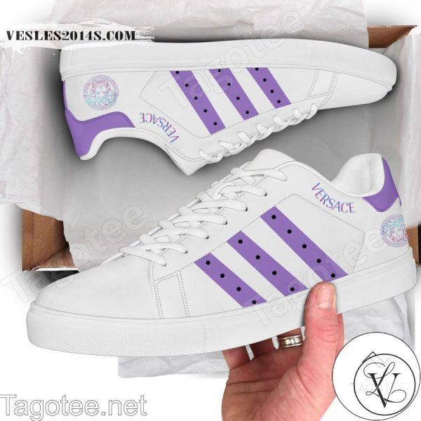 Versace Logo Print Stan Smith Shoes