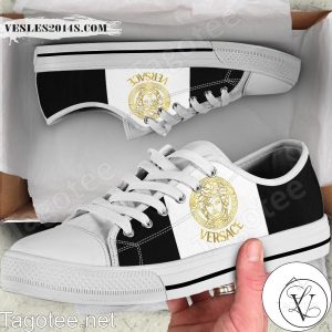 Versace Medusa Black White Low Top Shoes