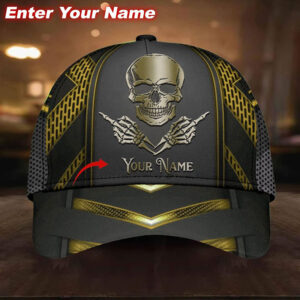 3D Real Skull Cap Custom Name
