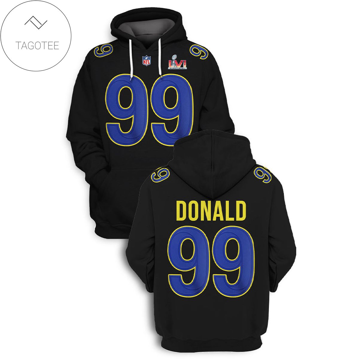 Aaron Donald No 99 Los Angeles Rams Hoodie Aaron Donald No 99 Los Angeles Rams Hoodie