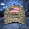 America Flag And Trucker Camo All Over Printed Classic Cap