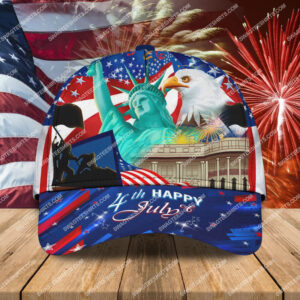 America Flag Happy Fourth Of July All Over Printed Classic Cap