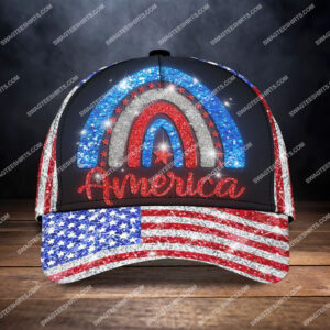 America Flag Happy Independence Day All Over Printed Classic Cap