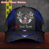 America Flag Skull Racing Custom Name Cap 7