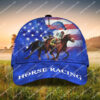 American Flag Horse Racing All Over Printed Classic Cap Maria