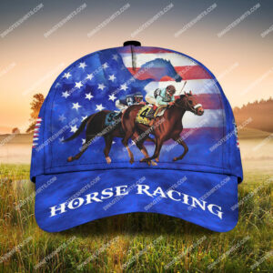 American Flag Horse Racing All Over Printed Classic Cap Maria