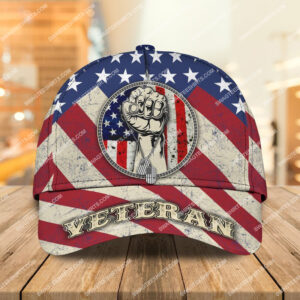 American Flag Proud Veteran All Over Printed Classic Cap