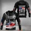 American Flag Trucker I Support Truckers Freedom Convoy 2022 3D Hoodie