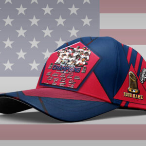 Atlanta Braves Champions With Signature World Series Champions Personalized Custom Cap Hat