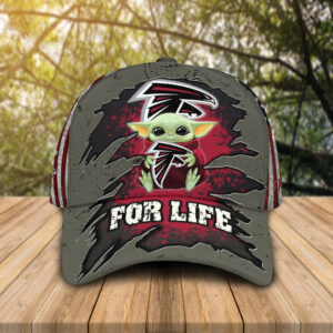 Baby Yoda Nfl Atlanta Falcons For Life Cap