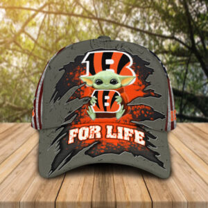 Baby Yoda Nfl Cincinnati Bengals For Life Cap
