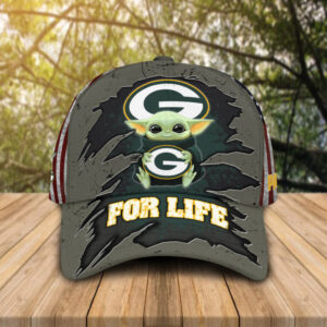 Baby Yoda Nfl Green Bay Packers For Life Cap