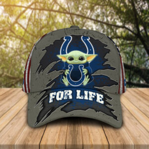Baby Yoda Nfl Indianapolis Colts For Life Cap
