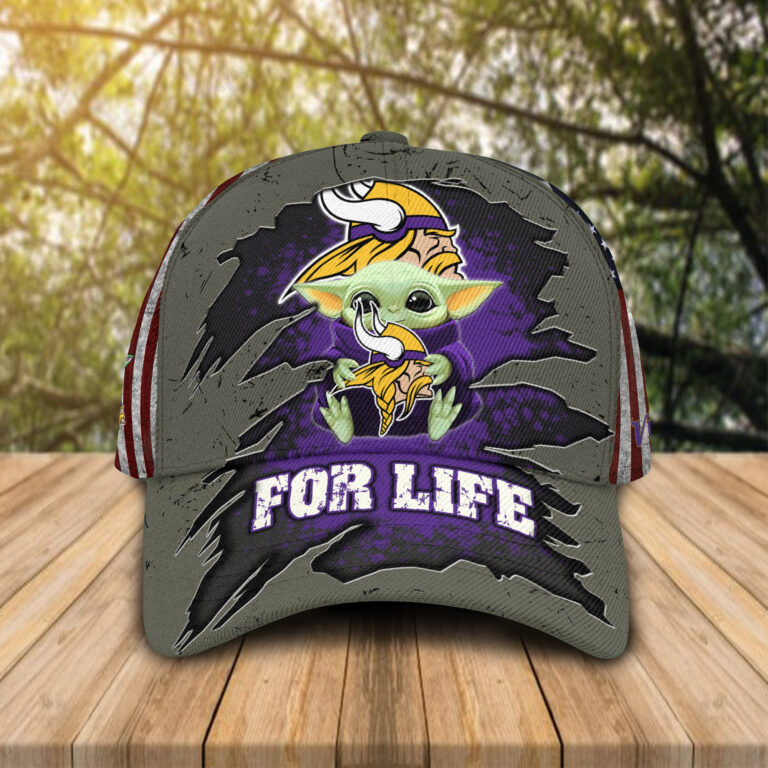 Baby Yoda Nfl Minnesota Vikings For Life Cap Baby Yoda Nfl Minnesota Vikings For Life Cap