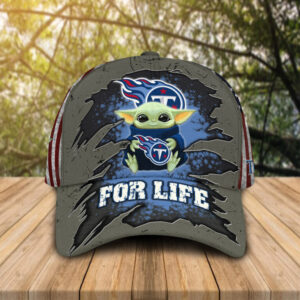 Baby Yoda Nfl Tennessee Titans For Life Cap