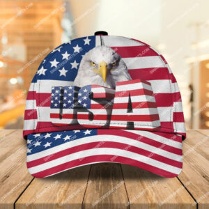 Bald Eagle American Flag All Over Printed Classic Cap