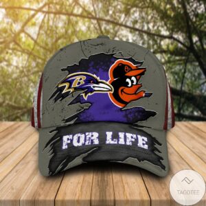 Baltimore Ravens Baltimore Orioles For Life Cap