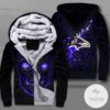 Baltimore Ravens Lava Skull Zipper Fleece Hoodie