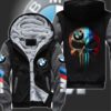 Bmw Punisher Skull Fleece Hoodie Jacket