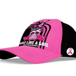 Breast Cancer Awareness Fight Like A Girl Sugar Skull Fairy Cap Hat