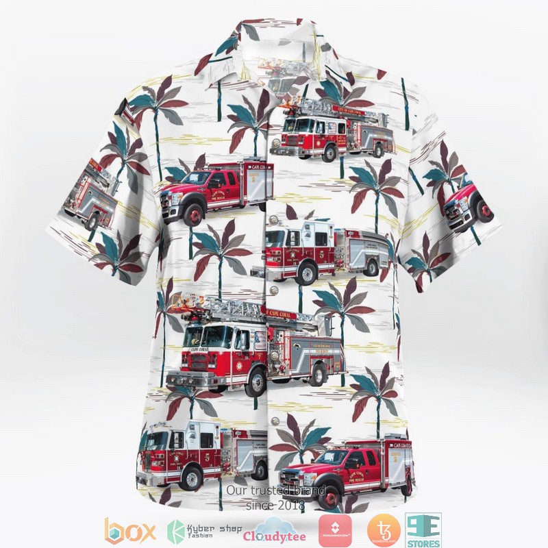 Cape Coral Florida Cape Coral Fire Department Hawaii 3D Shirt Cape Coral Florida Cape Coral Fire Department Hawaii 3D Shirt