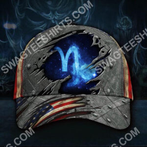 Capricorn Zodiac America Flag All Over Printed Classic Cap