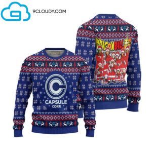 Capsule Corp Dragon Ball Anime Ugly Christmas Sweater Shirt