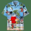 Charlie Brown And Snoopy Beach Blue 3D Shirt Hoodie
