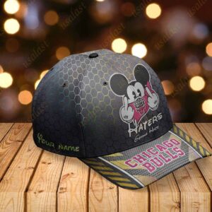 Chicago Bulls Mickey Mouse Haters Gonna Hate Custom Name Hat Cap