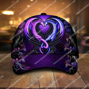 Couple Dragon And Rose All Over Printed Classic Cap