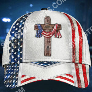 Cross God Bless America All Over Printed Cap