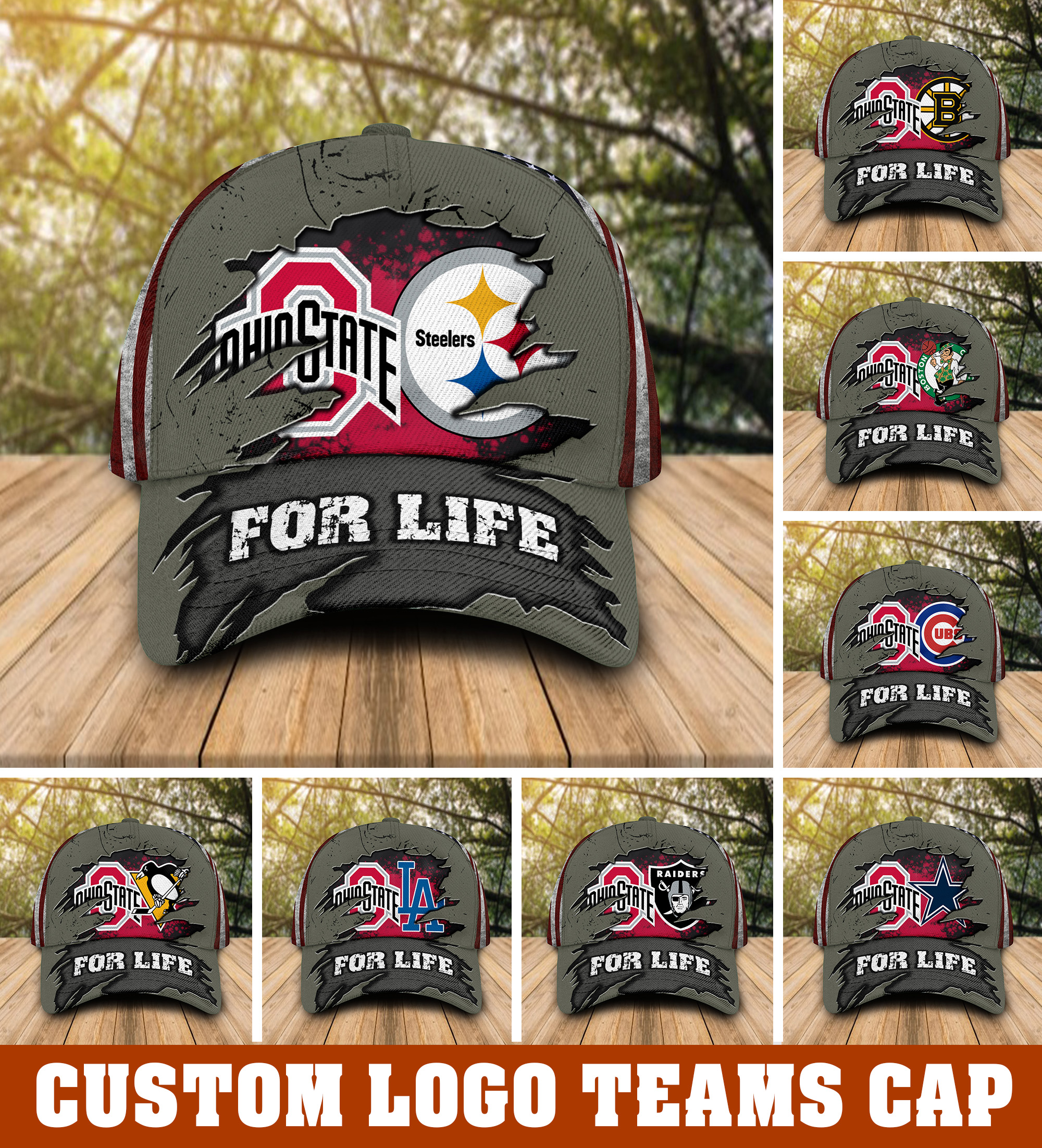 Custom-Logo-Sport-Teams-For-Life-Cap-1