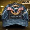 Custom Name American Eagle Flag All Over Print Classic Cap