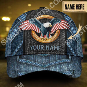 Custom Name American Eagle Flag All Over Print Classic Cap