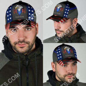 Custom Name American Flag Eagle All Over Print Classic Cap