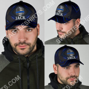 Custom Name Back The Blue All Over Printed Classic Cap