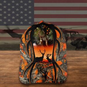 Custom Name Camouflage Deer Hunter Classic Cap