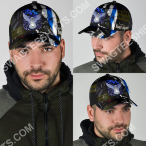 Custom Name Eagle Back The Blue All Over Printed Classic Cap