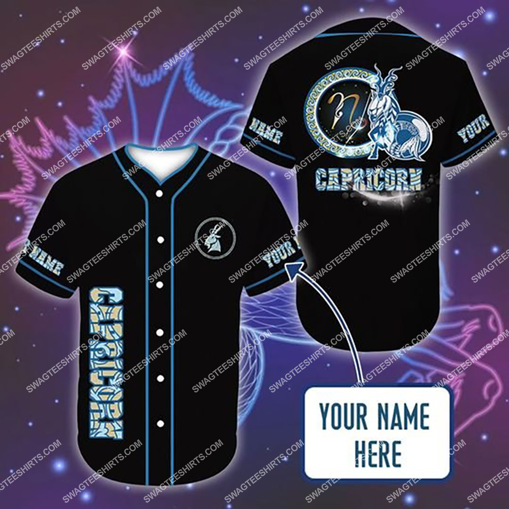 Custom Name I Am A Capricorn Zodiac All Over Printed Baseball Shirt Custom Name I Am A Capricorn Zodiac All Over Printed Baseball Shirt