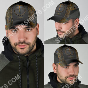 Custom Name Jesus Cross Forgiven All Over Printed Classic Cap