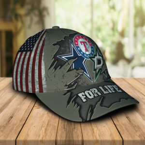 Dallas Cowboys Dallas Stars Texas Rangers For Life Cap