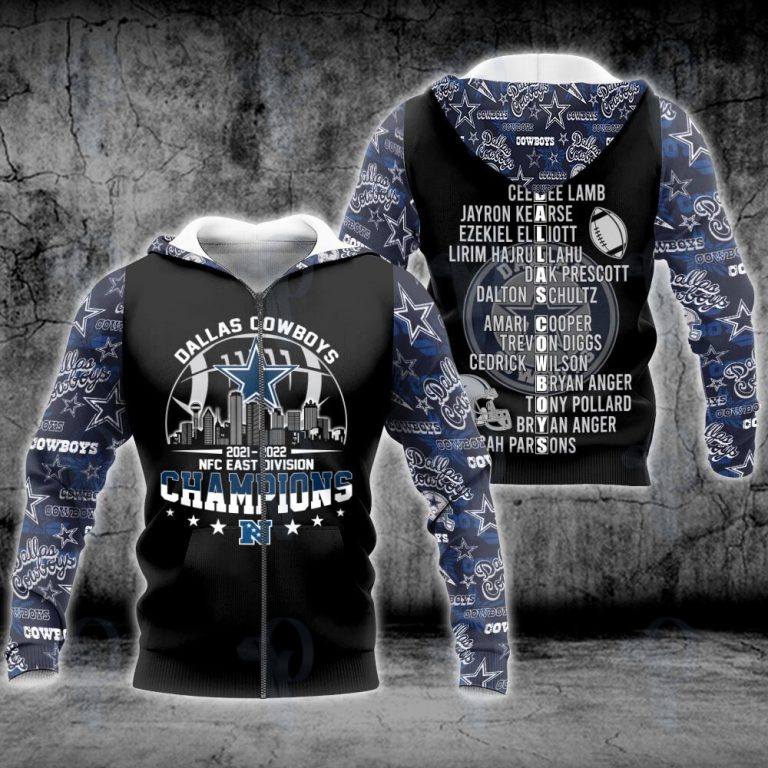 Dallas-Cowboys-Players-Name-Nfc-East-Division-Champions-3D-Shirt-Hoodie-2