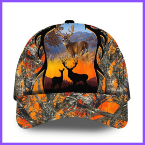 Dear Hunter Orange Camo Cap Hat