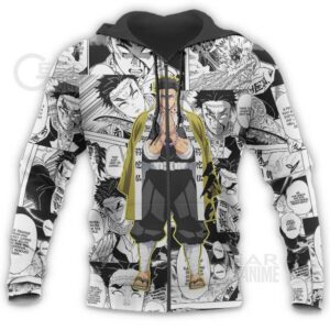 Demon Slayer Gyomei Himejima Anime Mix Manga Kny 3D Hoodie Shirt