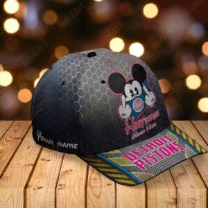 Detroit Pistons Mickey Mouse Haters Gonna Hate Custom Name Hat Cap