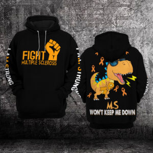 Dinosaurs Fight Multiple Sclerosis Awareness 3D Hoodie %E2%80%93 Limited Edition